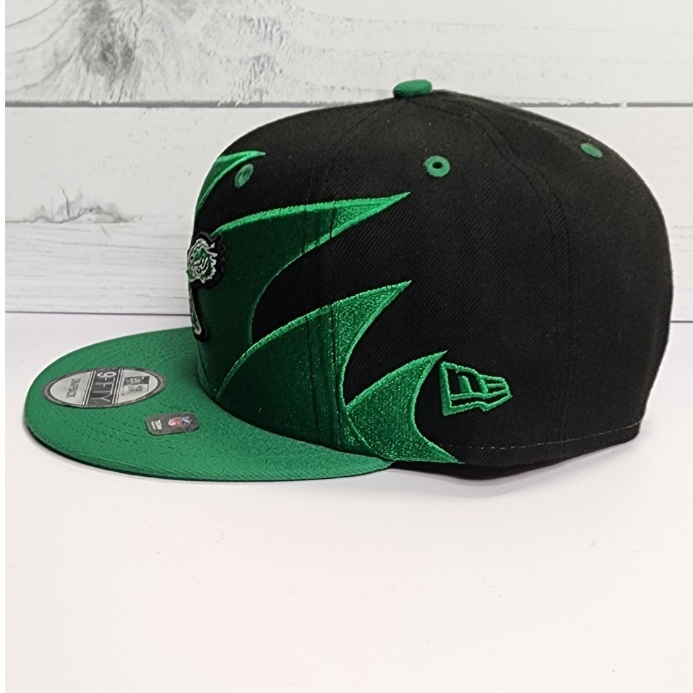 New Era 9FIFTY Philadelphia Eagles Snapback Hat Black Jagged NFL Cap OSFM - Picture 2 of 9
